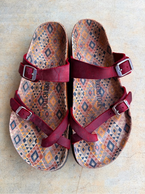 Birkenstock Shoes - Birkenstock Mayari Red 9 EU 40 Genuine Leather